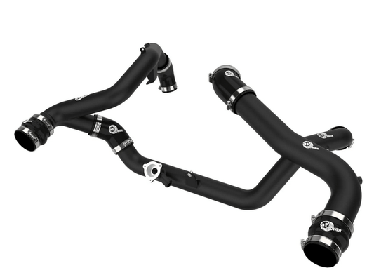 aFe BladeRunner 2 - 3/4" Aluminum Hot/Cold Charge Pipe Black 2020 - 2021 Explorer ST - Speedlogix