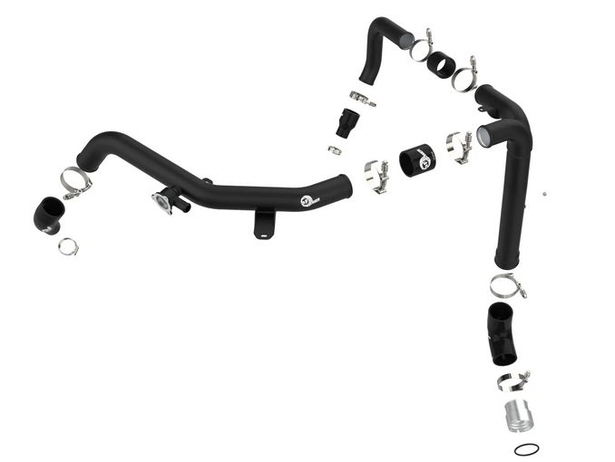 aFe BladeRunner 2.25" / 2.5" Aluminum Hot Charge Pipe Black 2021 - 2024 Bronco 2.7L - Speedlogix