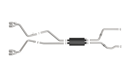 aFe MACH Force - XP Cat - Back, Chrome Tips 2020 - 2024 Explorer ST - Speedlogix