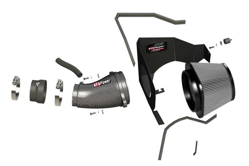 aFe Track Carbon Cold Air Intake, Pro Dry S Filter 2011 - 2023 Challenger/Charger 392/6.4L - Speedlogix