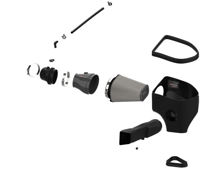 aFe Track Carbon Cold Air Intake, Pro DRY S Filter 2021 - 2023 Charger 6.2L - Speedlogix