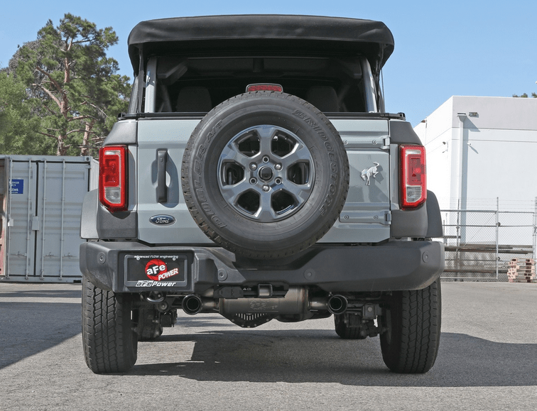 aFe Vulcan Axle - Back Exhaust, Black Tips 2021 - 2023 Bronco 2.3L/2.7L - Speedlogix