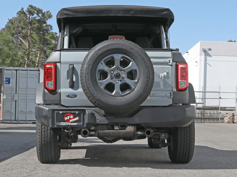 aFe Vulcan Axle - Back Exhaust, Carbon Tips 2021 - 2023 Bronco 2.3L/2.7L - Speedlogix