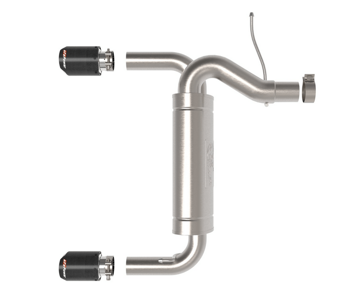 aFe Vulcan Axle - Back Exhaust, Carbon Tips 2021 - 2023 Bronco 2.3L/2.7L - Speedlogix