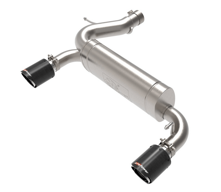 aFe Vulcan Axle - Back Exhaust, Carbon Tips 2021 - 2023 Bronco 2.3L/2.7L - Speedlogix