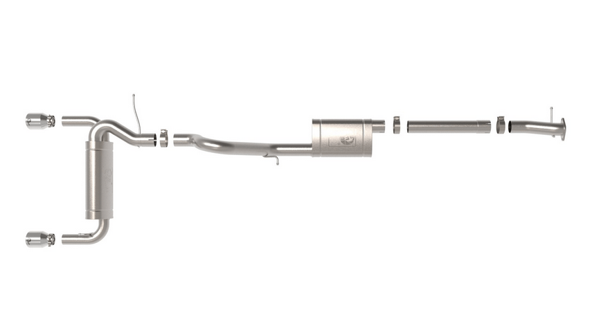 aFe Vulcan Cat - Back Exhaust, Polished Tips 2021 - 2023 Bronco 2.3L/2.7L - Speedlogix