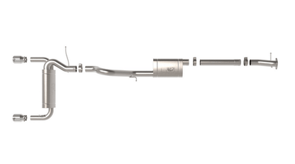 aFe Vulcan Cat - Back Exhaust, Polished Tips 2021 - 2023 Bronco 2.3L/2.7L - Speedlogix