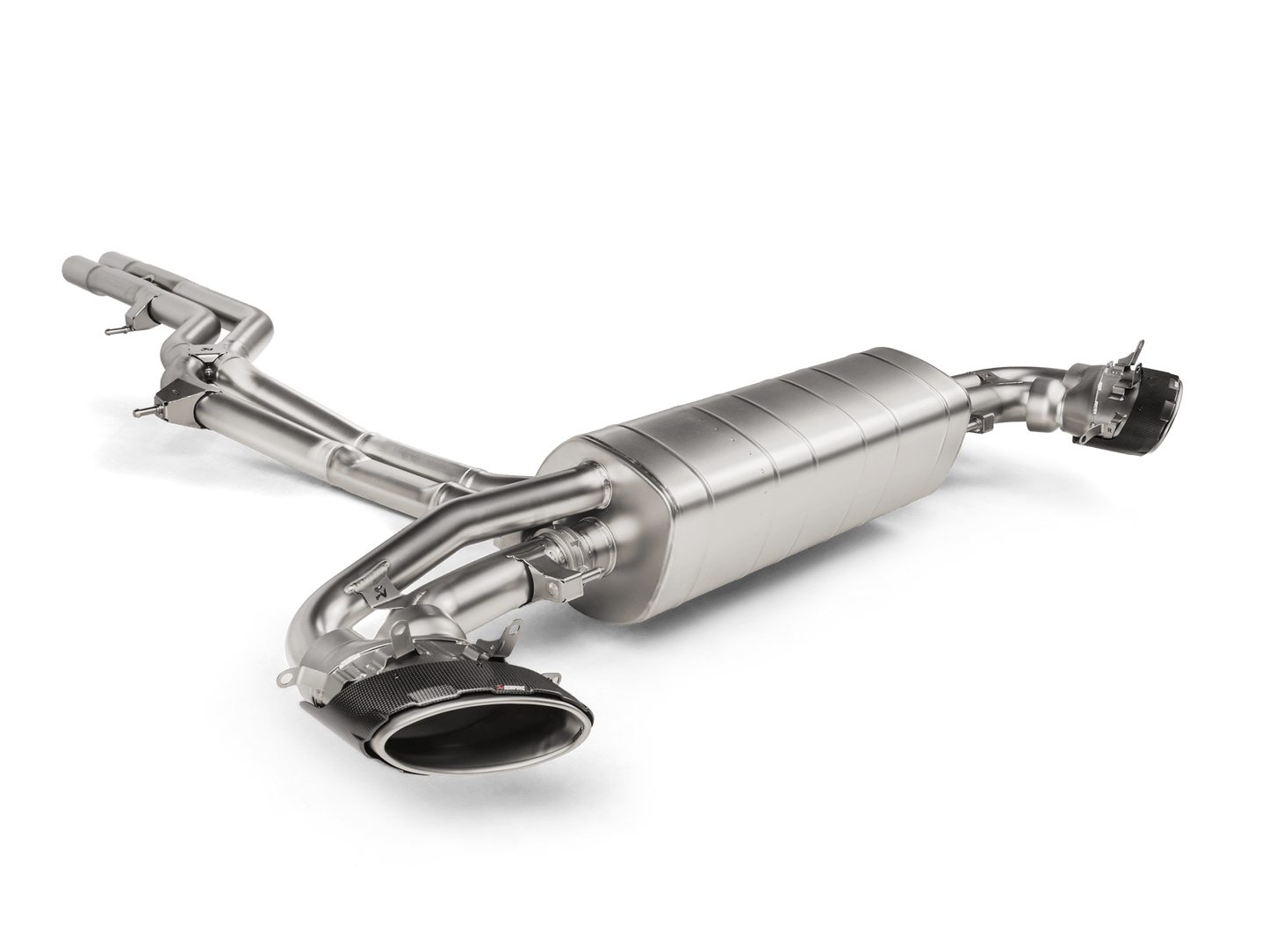 Akrapovic Evolution Titanium Cat - Back w/Carbon Fiber Tips 2020+ Audi RS Q8 - Speedlogix