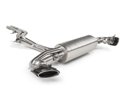 Akrapovic Evolution Titanium Cat - Back w/Carbon Fiber Tips 2020+ Audi RS Q8 - Speedlogix