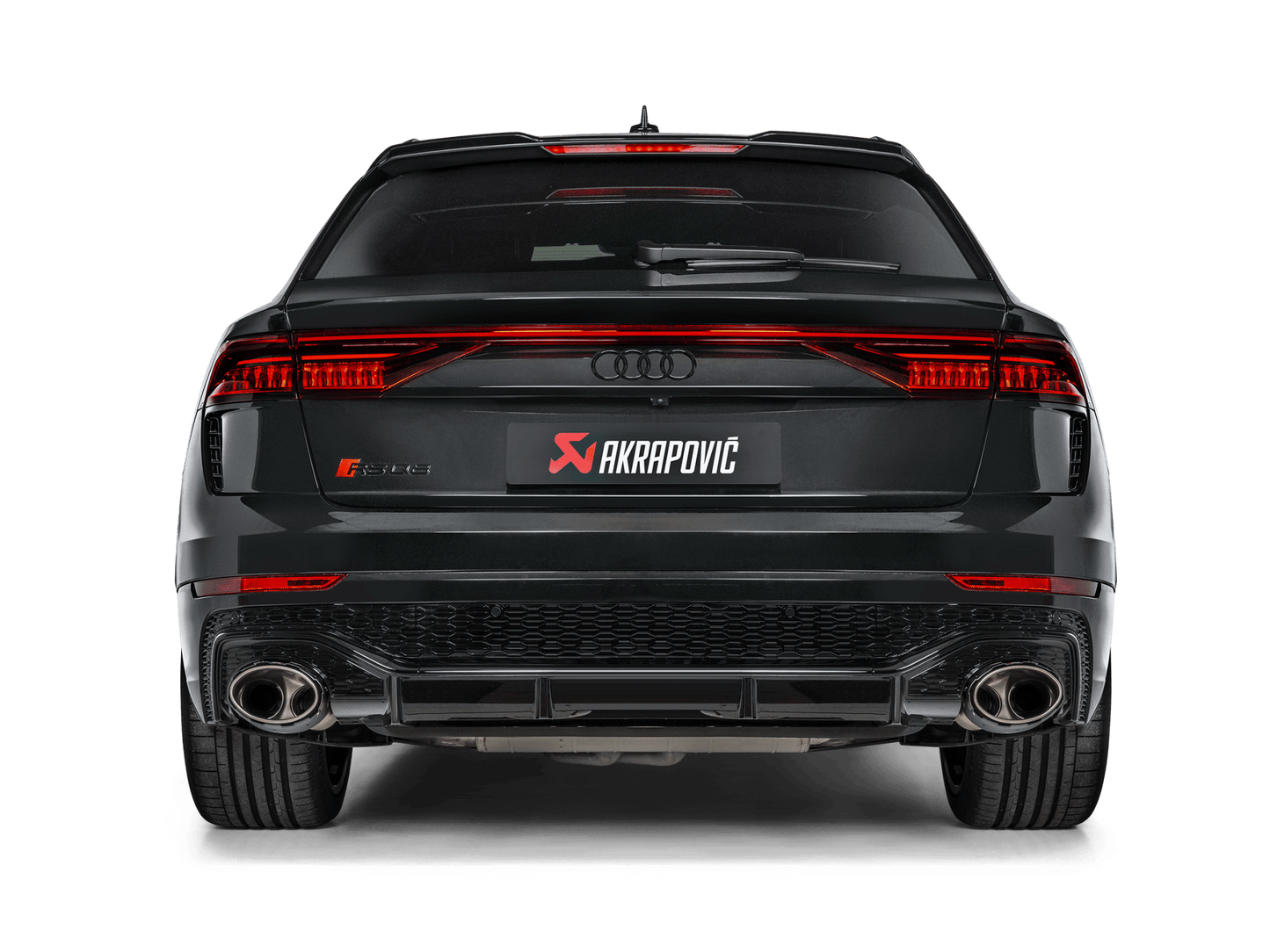 Akrapovic Evolution Titanium Cat - Back w/Carbon Fiber Tips 2020+ Audi RS Q8 - Speedlogix