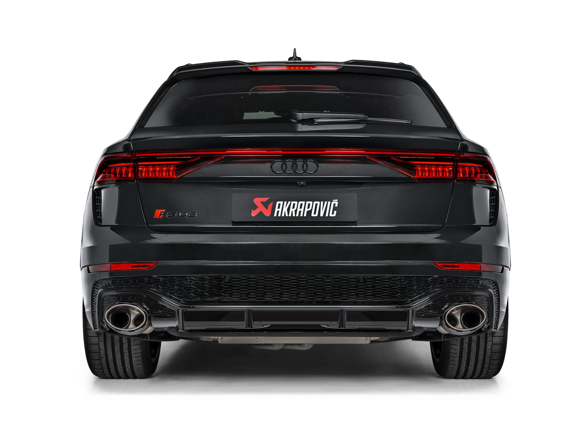 Akrapovic Evolution Titanium Cat - Back w/Carbon Fiber Tips 2020+ Audi RS Q8 - Speedlogix