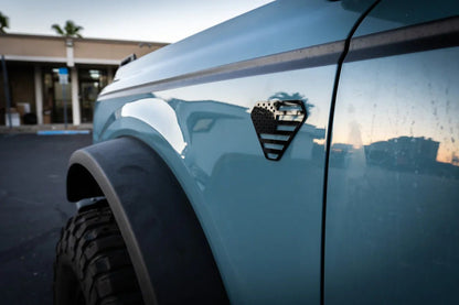 American Flag Acrylic Fender Badge Emblems - 2021+ Bronco Badlands - Speedlogix