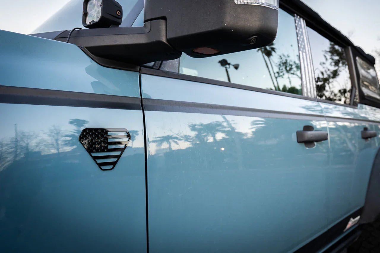 American Flag Acrylic Fender Badge Emblems - 2021+ Bronco Badlands - Speedlogix