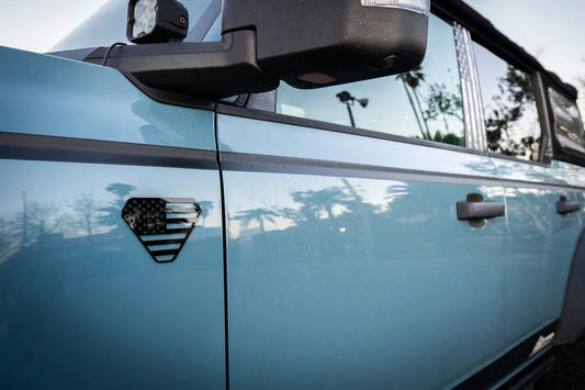 American Flag Acrylic Fender Badge Emblems - 2021+ Bronco Badlands - Speedlogix