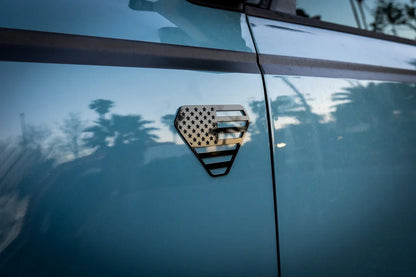 American Flag Acrylic Fender Badge Emblems - 2021+ Bronco Badlands - Speedlogix