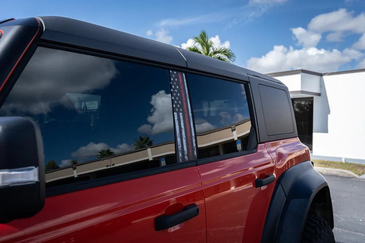 American Flag B Pillar Protection Kit (Printed Series) - 2021+ Bronco 4 Door - Speedlogix