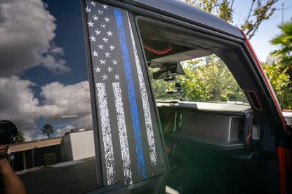 American Flag B Pillar Protection Kit (Printed Series) - 2021+ Bronco 4 Door - Speedlogix