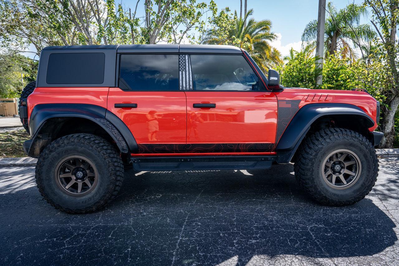 American Flag B Pillar Protection Kit (Printed Series) - 2021+ Bronco 4 Door - Speedlogix