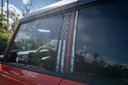 American Flag B Pillar Protection Kit (Printed Series) - 2021+ Bronco 4 Door - Speedlogix