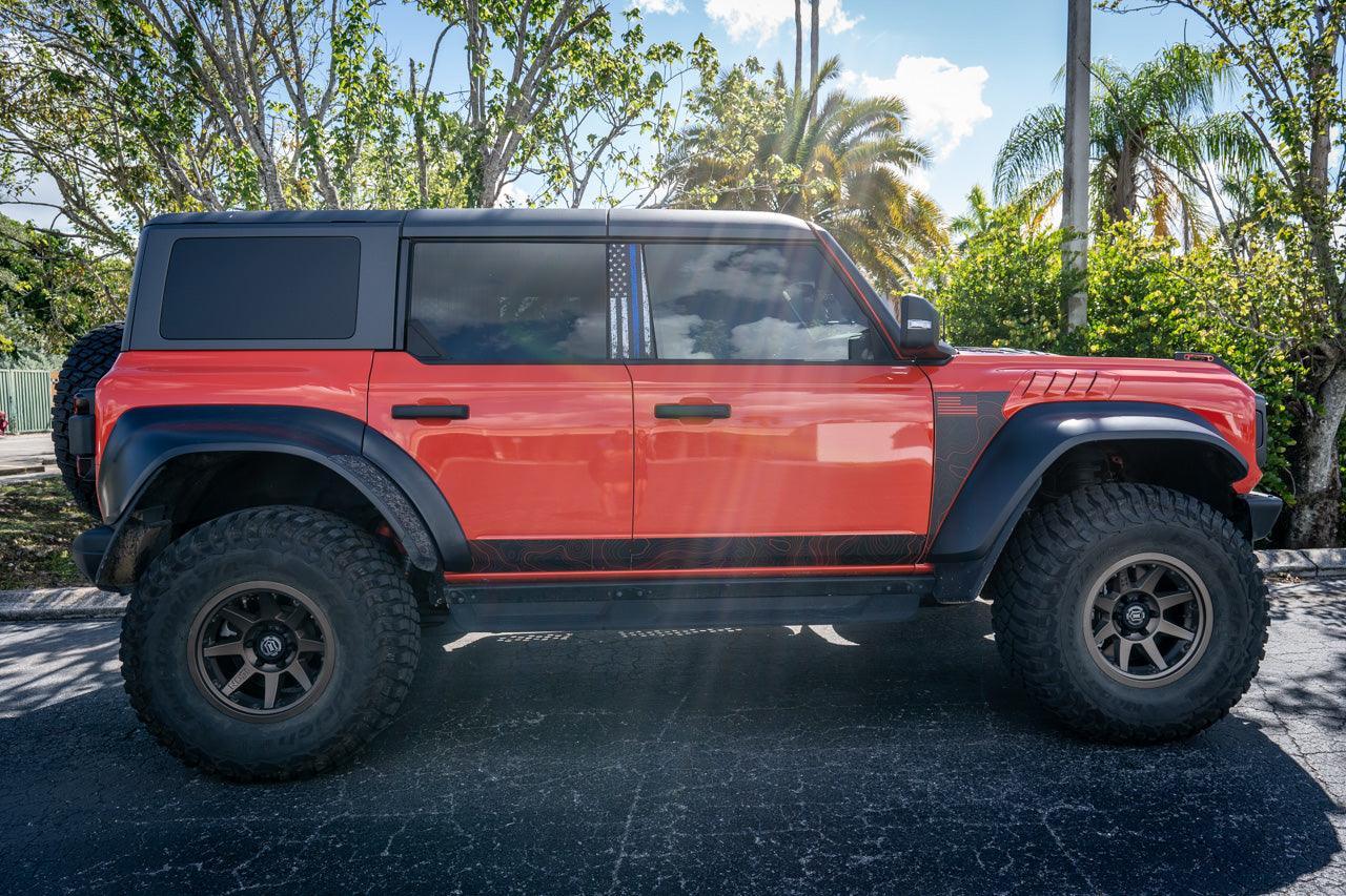 American Flag B Pillar Protection Kit (Printed Series) - 2021+ Bronco 4 Door - Speedlogix