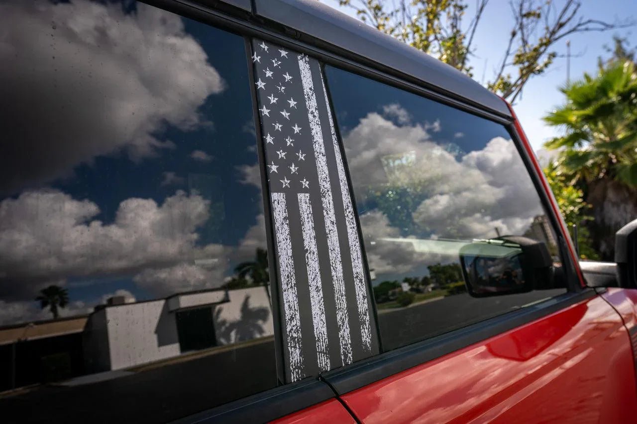 American Flag B Pillar Protection Kit (Printed Series) - 2021+ Bronco 4 Door - Speedlogix
