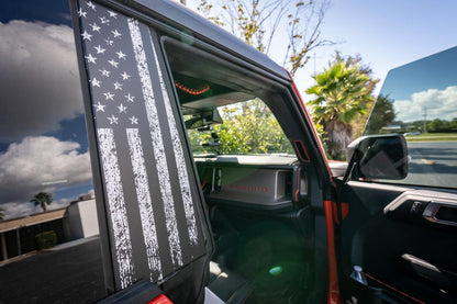 American Flag B Pillar Protection Kit (Printed Series) - 2021+ Bronco 4 Door - Speedlogix