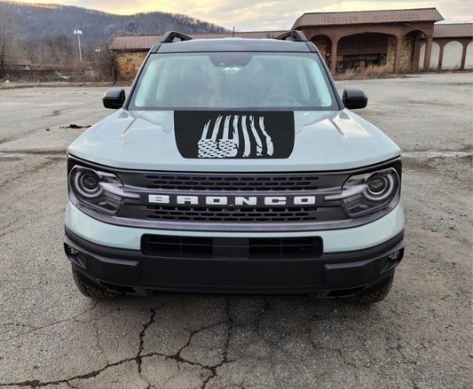 American Flag Hood Decal Cover for 2021 - 2024 Ford Bronco Sport - Speedlogix