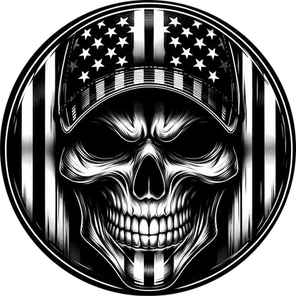 American Flag Skull Bronco Spare Tire Cover - Speedlogix
