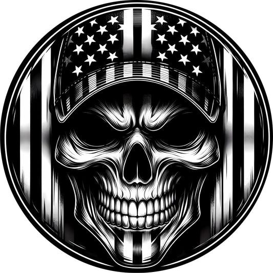 American Flag Skull Bronco Spare Tire Cover - Speedlogix