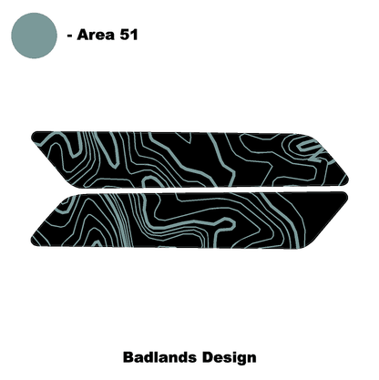 Topo Interior Front Door Grab Handle Overlay Kit (Printed + Laser Series) - 2021+ Bronco