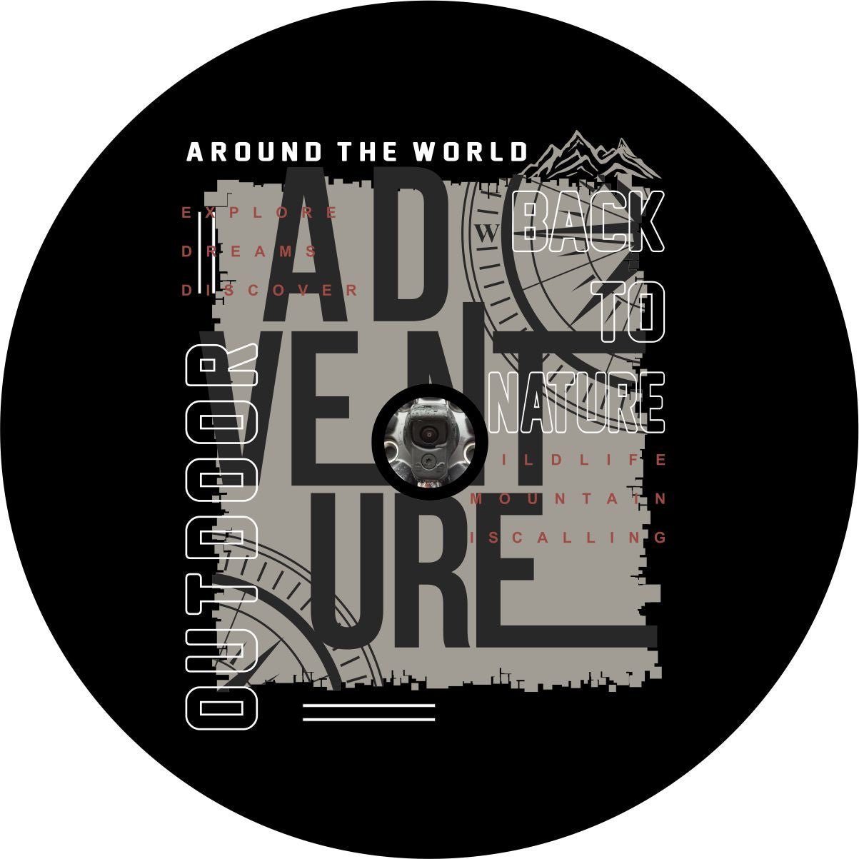 Around The World Adventures Unique Bronco Spare Tire Cover - Speedlogix