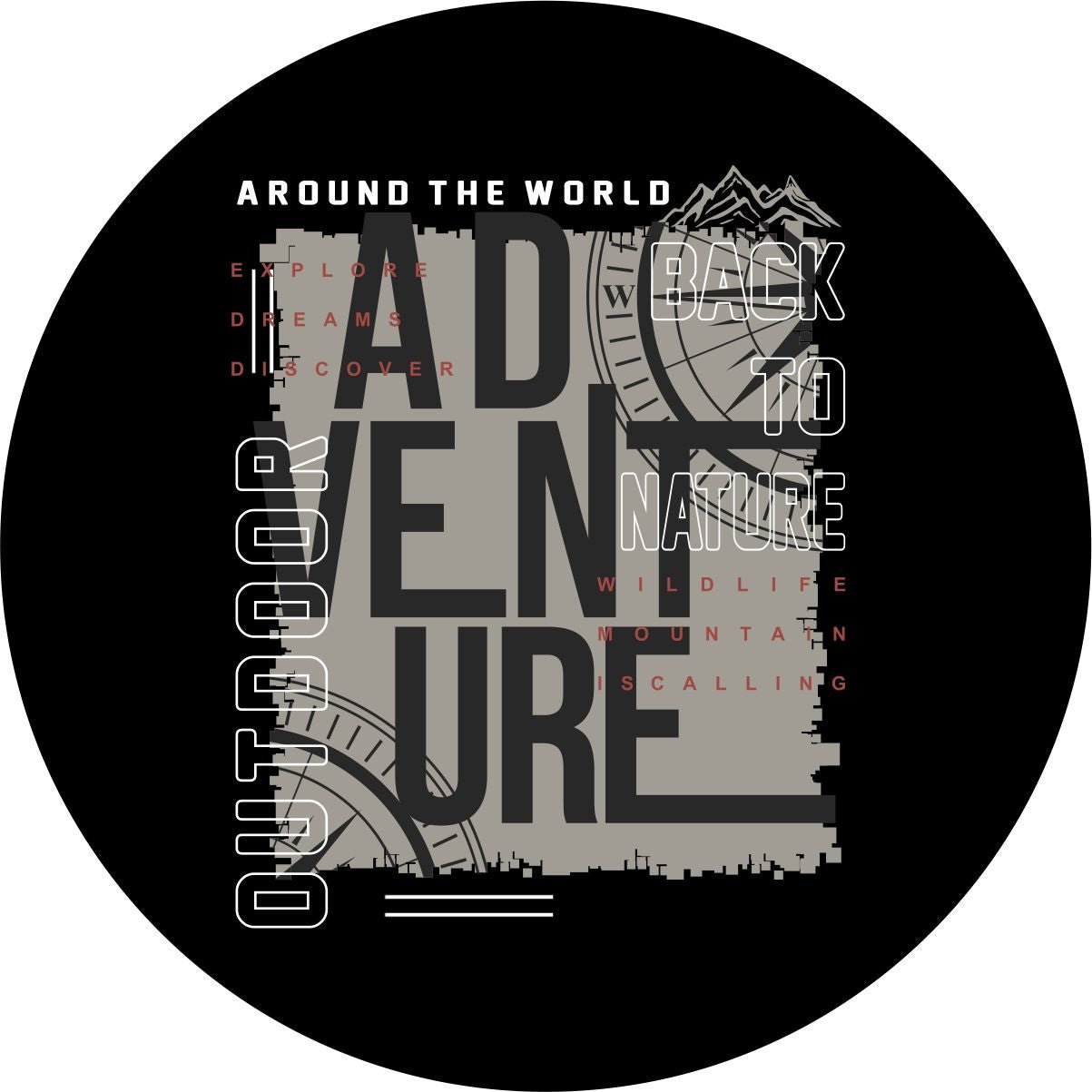 Around The World Adventures Unique Bronco Spare Tire Cover - Speedlogix