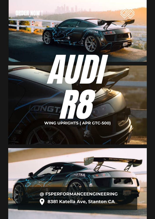 Audi R8 (2006-2012) Wing Uprights for APR GTC-500 Wing (PAIR)