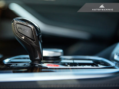 AutoTecknic Carbon Fiber Gear Selector Side Trims - G01 X3 LCI | G02 X4 LCI - Speedlogix