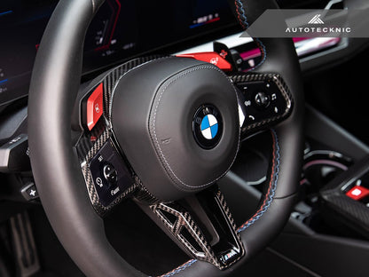 AutoTecknic Carbon Fiber Steering Wheel Trim - G90/ G99 M5 - Speedlogix