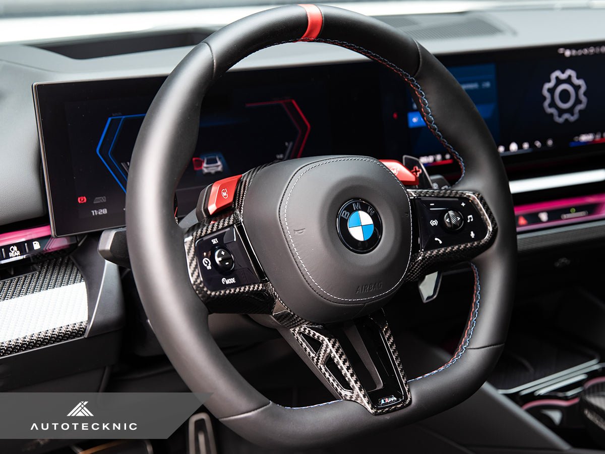 AutoTecknic Carbon Fiber Steering Wheel Trim - G90/ G99 M5 - Speedlogix