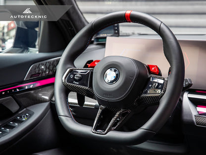 AutoTecknic Carbon Fiber Steering Wheel Trim - G90/ G99 M5 - Speedlogix