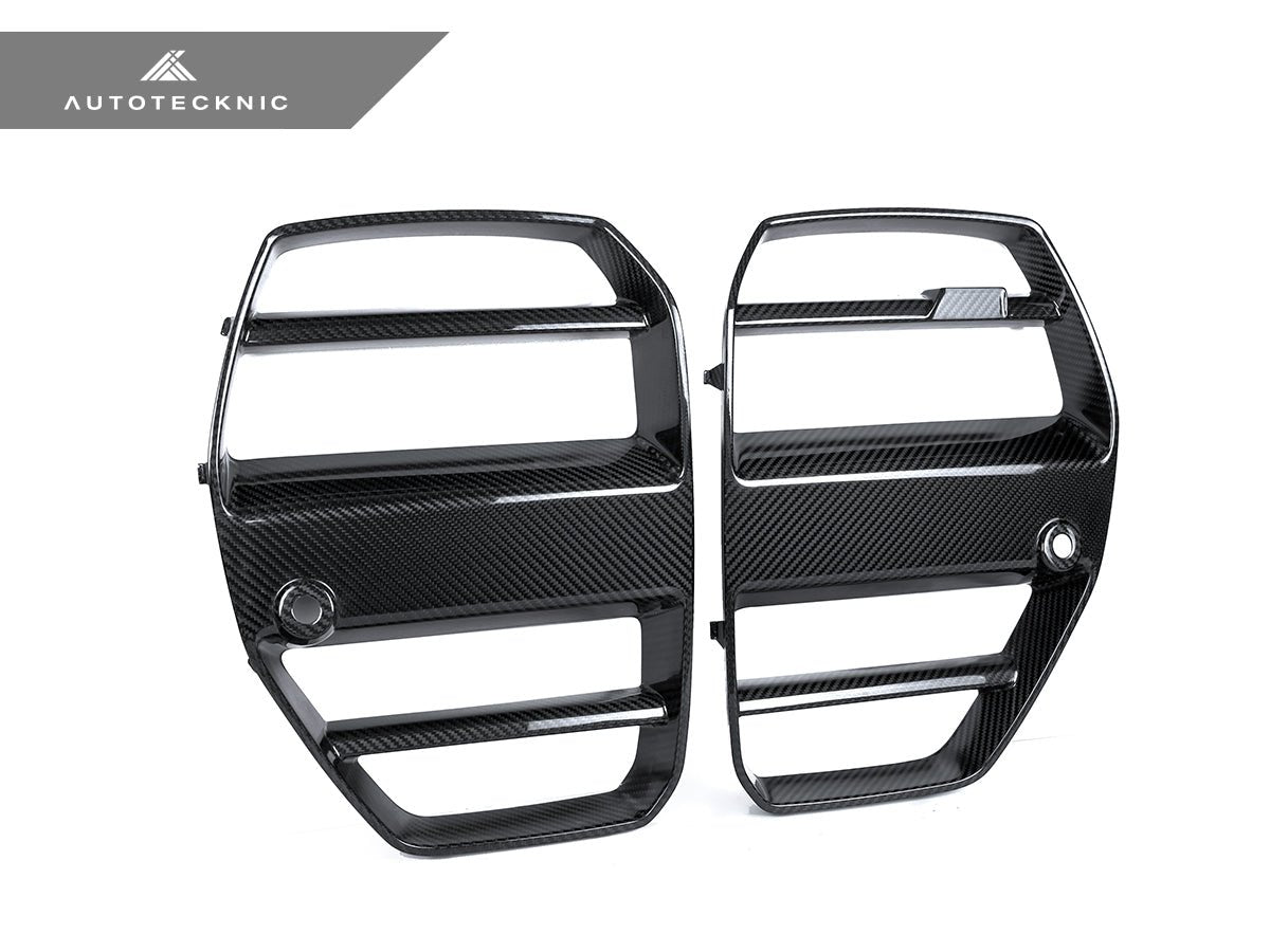 AutoTecknic Dry Carbon Podium V1 Front Grille Set - G80 M3 | G82/ G83 M4 - Speedlogix
