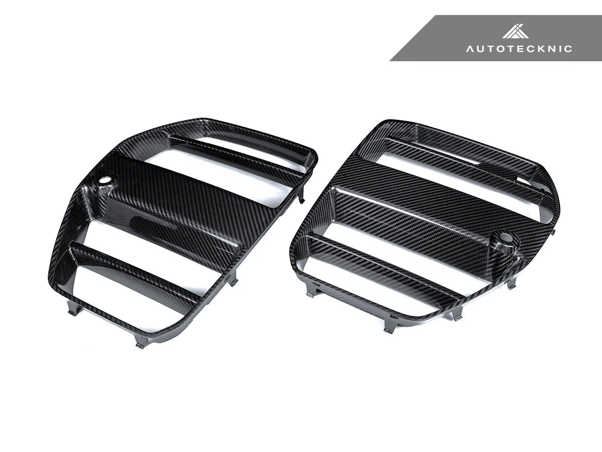 AutoTecknic Dry Carbon Podium V1 Front Grille Set - G80 M3 | G82/ G83 M4 - Speedlogix