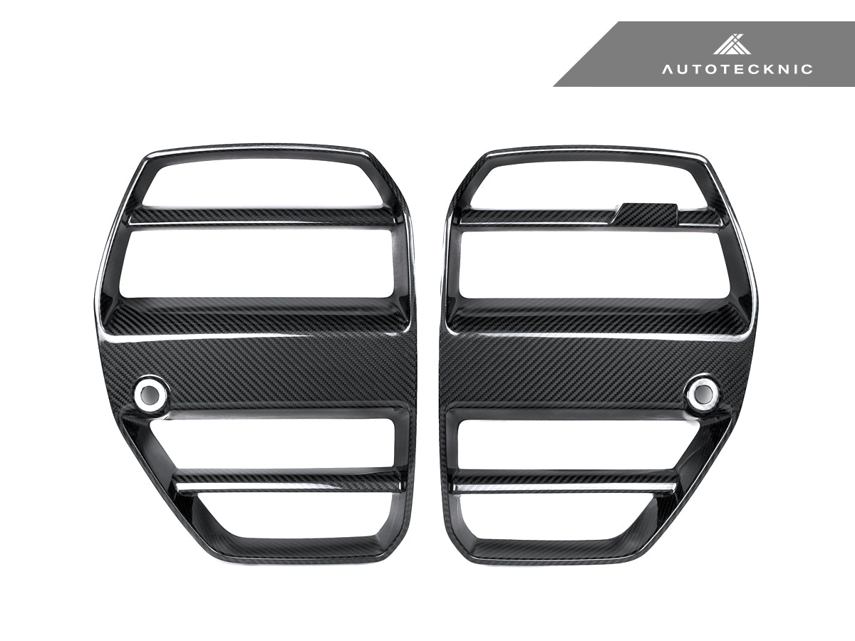 AutoTecknic Dry Carbon Podium V1 Front Grille Set - G80 M3 | G82/ G83 M4 - Speedlogix