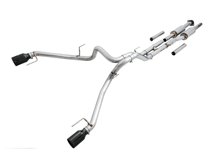 AWE 0FG Cat - Back Exhaust, Black Tips 2017 - 2020 Raptor - Speedlogix
