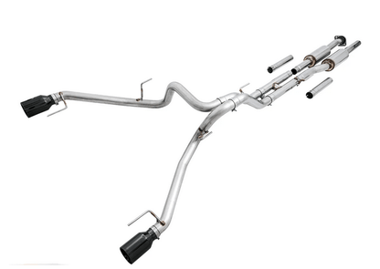 AWE 0FG Cat - Back Exhaust, Black Tips 2017 - 2020 Raptor - Speedlogix