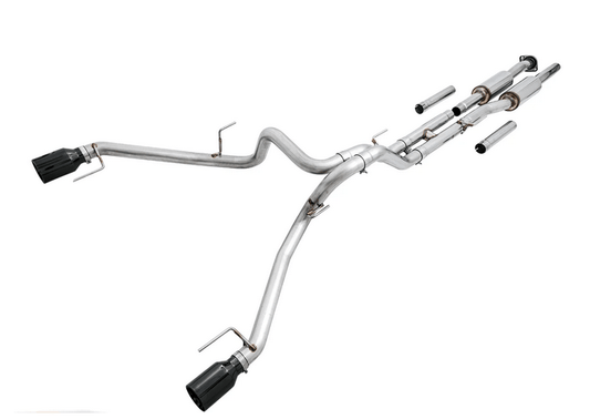 AWE 0FG Cat - Back Exhaust, Black Tips 2017 - 2020 Raptor - Speedlogix