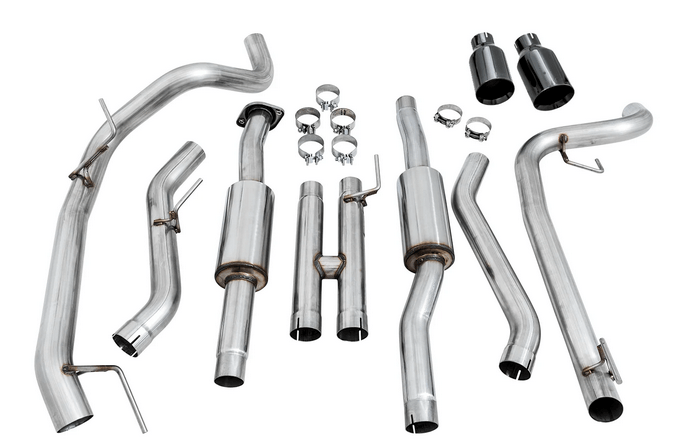 AWE 0FG Cat - Back Exhaust, Black Tips 2017 - 2020 Raptor - Speedlogix