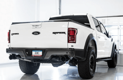 AWE 0FG Cat - Back Exhaust, Black Tips 2017 - 2020 Raptor - Speedlogix