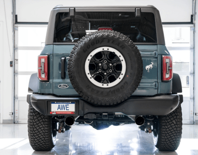 AWE 0FG Catback Exhaust, 4.5" Black Tips 2021 - 2024 Bronco - Speedlogix