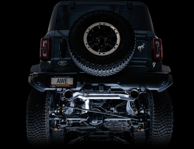 AWE 0FG Catback Exhaust, 4.5" Chrome Tips 2021 - 2024 Bronco - Speedlogix
