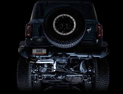AWE 0FG Catback Exhaust, 5" Black Tip 2021 - 2024 Bronco - Speedlogix