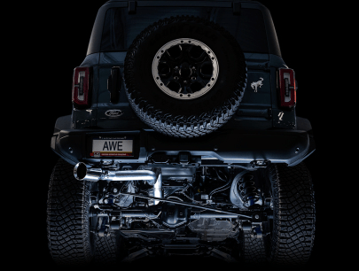 AWE 0FG Catback Exhaust, 5" Chrome Tip 2021 - 2024 Bronco - Speedlogix