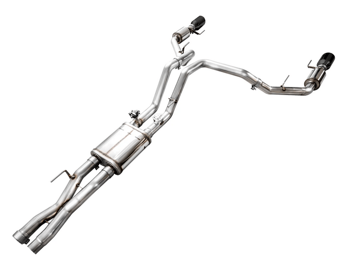 AWE SwitchPath Cat - Back Exhaust, Black Tips 2023 - 2025 Raptor R - Speedlogix